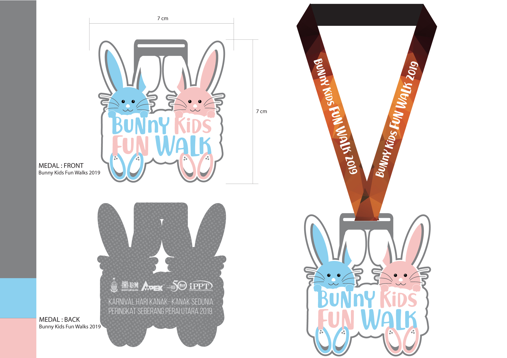 MEDAL bunny kids fun walk